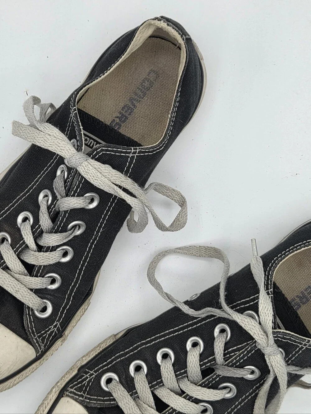 Converse Black Low-Top Canvas Sneakers with White Accents
